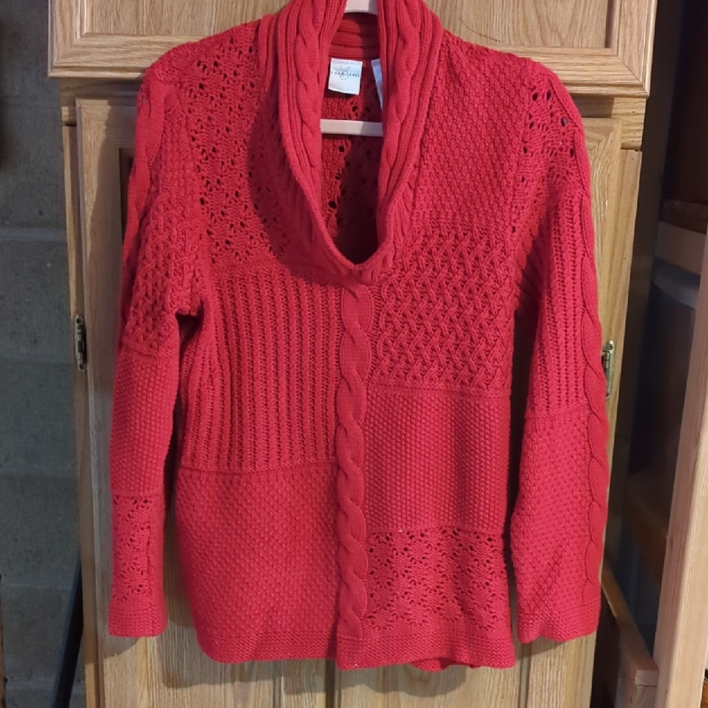 Women's Red Sweater Sz Lg